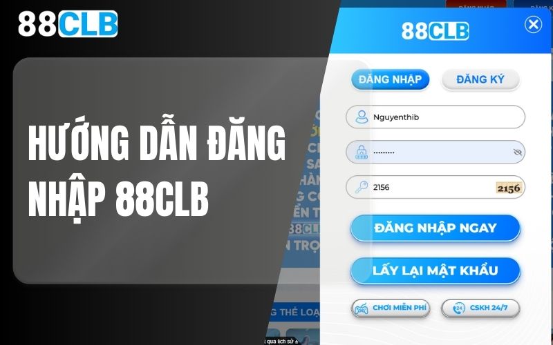 Hướng dẫn đăng nhập 88CLB