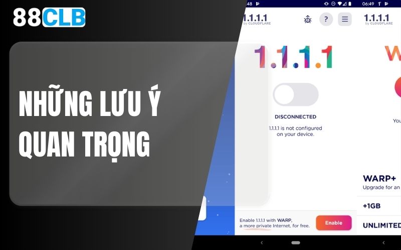 Những lưu ý quan trọng khi tải 1.1.1.1